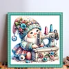 Sewing Machine Gnome-18CT Stamped Cross Stitch 30*30cm/11.81*11.81in