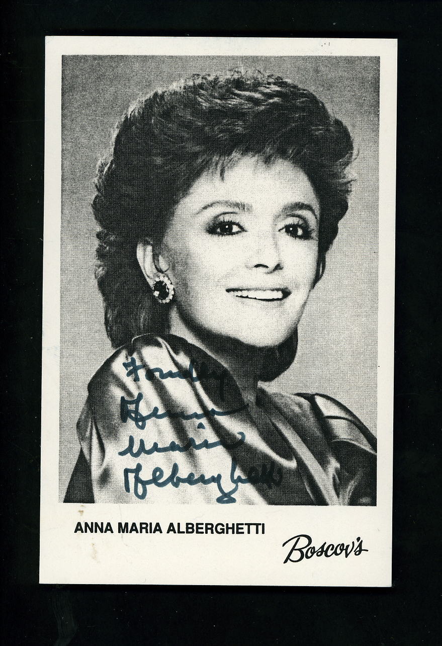 Anna Maria Alberghetti Signed 3 1/2 x 5 1/2 Photo Poster painting Autographed Opera Singer