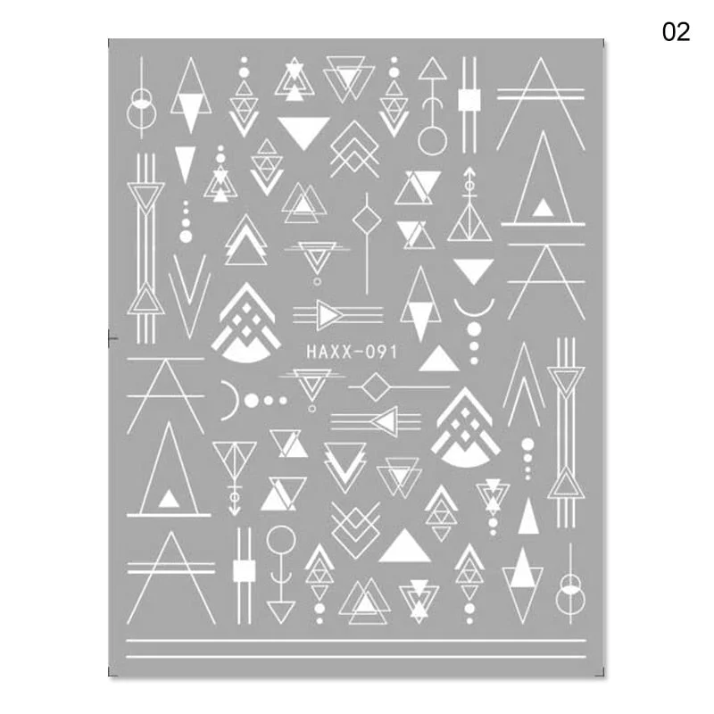 Butterfly Geometric Design 3D Nail Sticker Fruit Transfer Decals Adhensive Slider Wraps Decoration Nail Art DIY Accessories