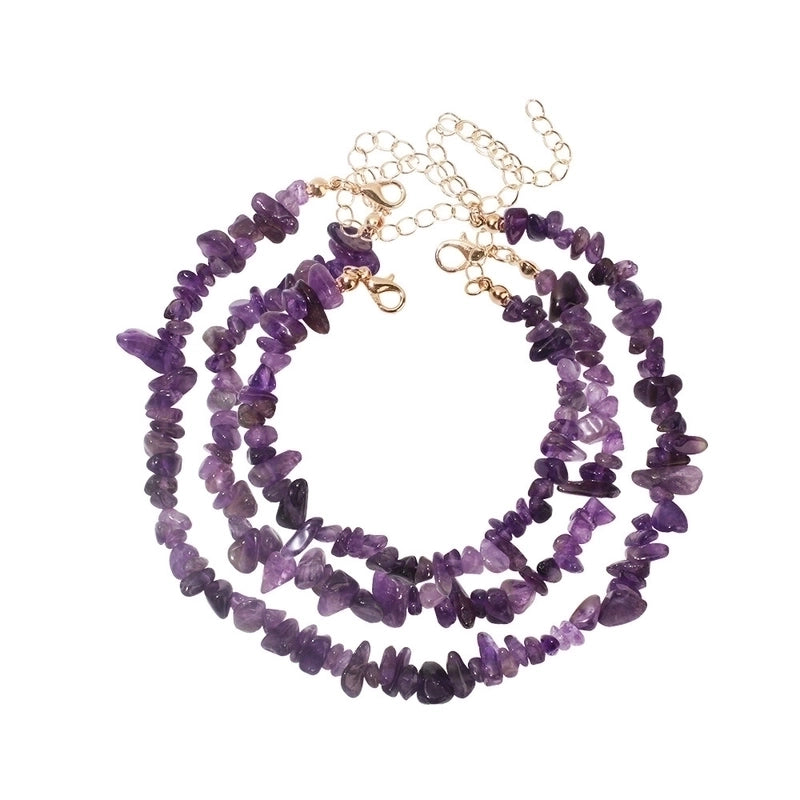 Minimalist Solid Color Natural Stone Bracelets Anklet Necklace