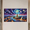 (70*40cm)Eiffel Tower - Full Round Drill Diamond Painting