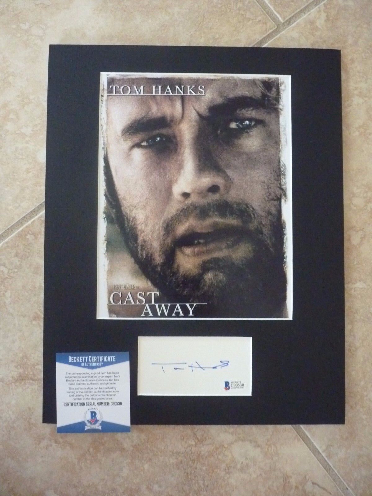 Tom Hanks Signed Autographed 11x14 Matted Photo Poster painting Display CASTAWAY BAS Certified