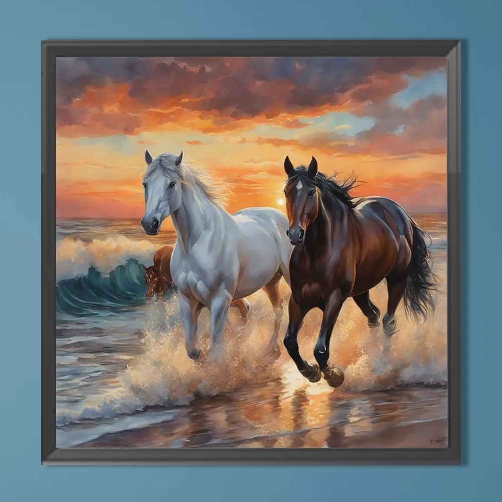 Diamond Painting - Full Round Drill - Horse(Canvas|40*40cm)