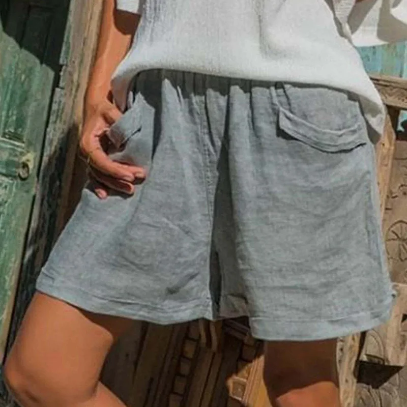 Solid Color Loose Casual Shorts