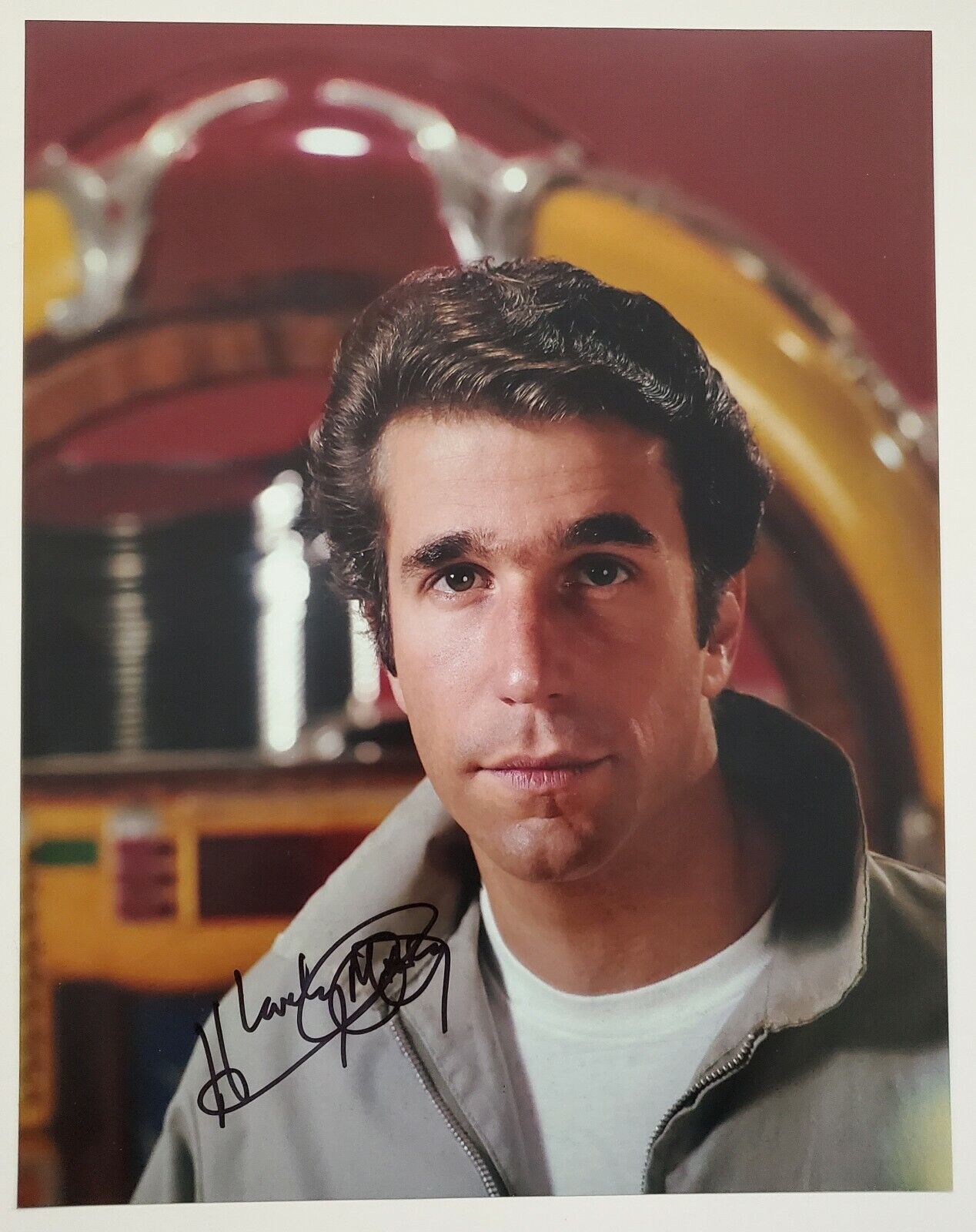 Henry Winkler Signed The Fonz 11x14 Photo Poster painting Actor Happy Days The Waterboy RAD