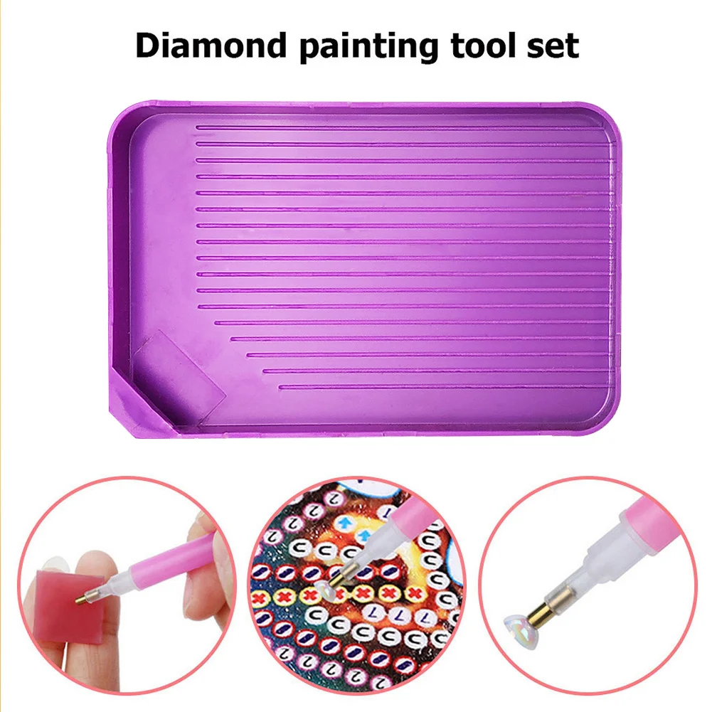 Diamonds Painting Tray Handmade Purple Funnel Plate Single Tool Accessories