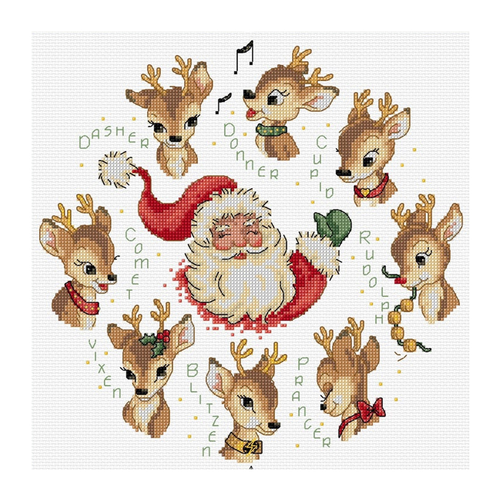 

Santa Claus - 14CT Stamped Cross Stitch - 40*40CM, 501 Original