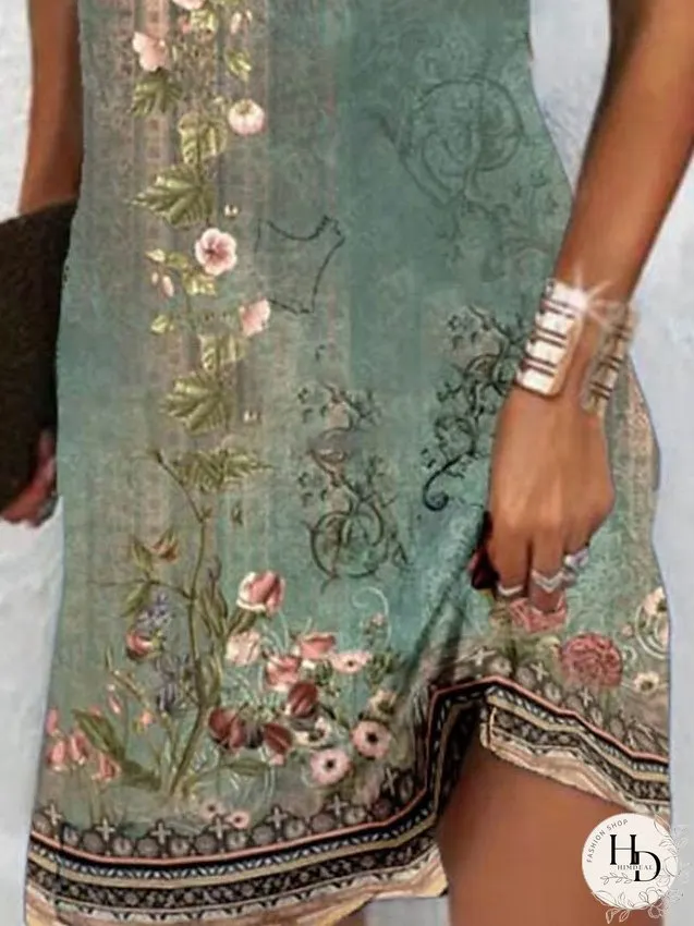 Casual Dress Sundress Summer Dress Floral Mesh Backless Halter Mini Dress Active Fashion Outdoor Home Sleeveless Regular Fit Blue Green Summer Spring S M L XL XXL for Women