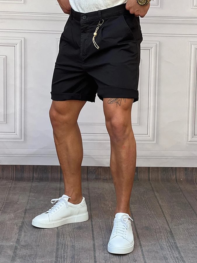 Men's Casual Black Shorts
