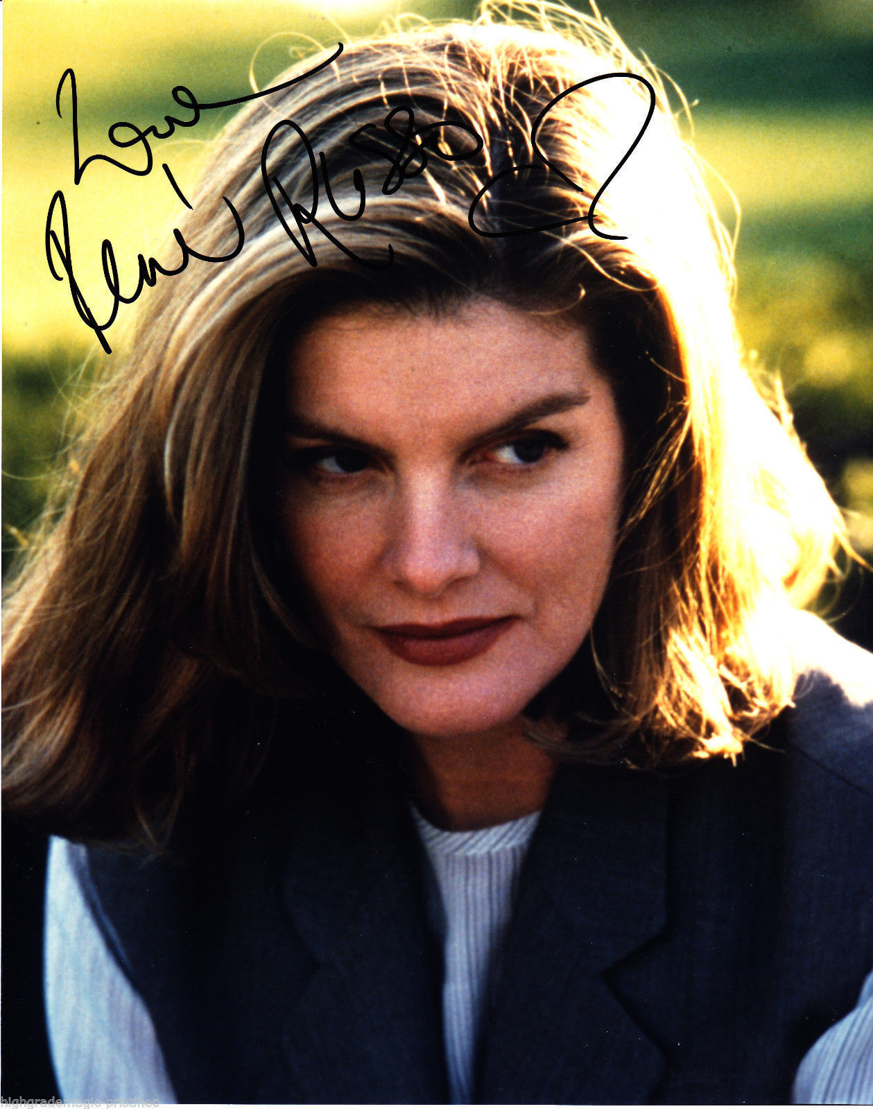 RENE RUSSO, ACTRESS AUTOGRAPHED INSCRIBED & SIGNED IN VEST 8X10 Photo Poster painting WITH COA