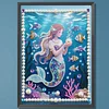 Rosa Meerjungfrauen-DIY, teilweise Diamantperlenmalerei-Kunstsets 30x40 cm, spezielle Perlengem&auml;lde, Bildkunst, Basteln f&uuml;r Erwachsene, Anf&auml;nger, Wand