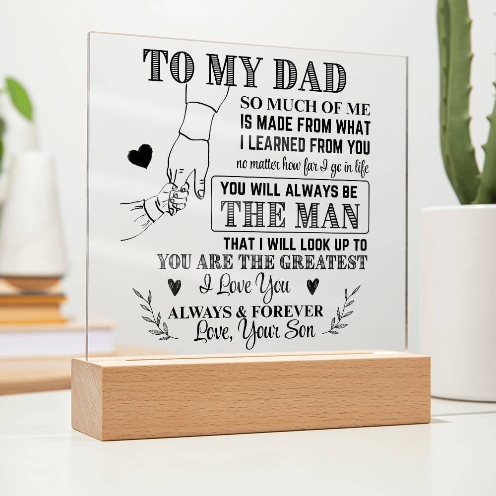 Loveyoufancy To My Dad From Son LED Acrylic