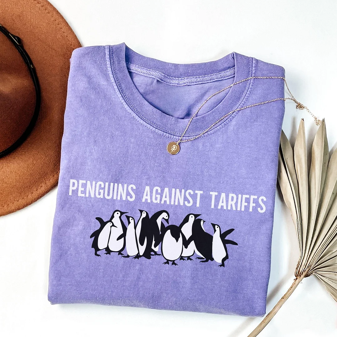 Penguins Against Tariffs T-shirt