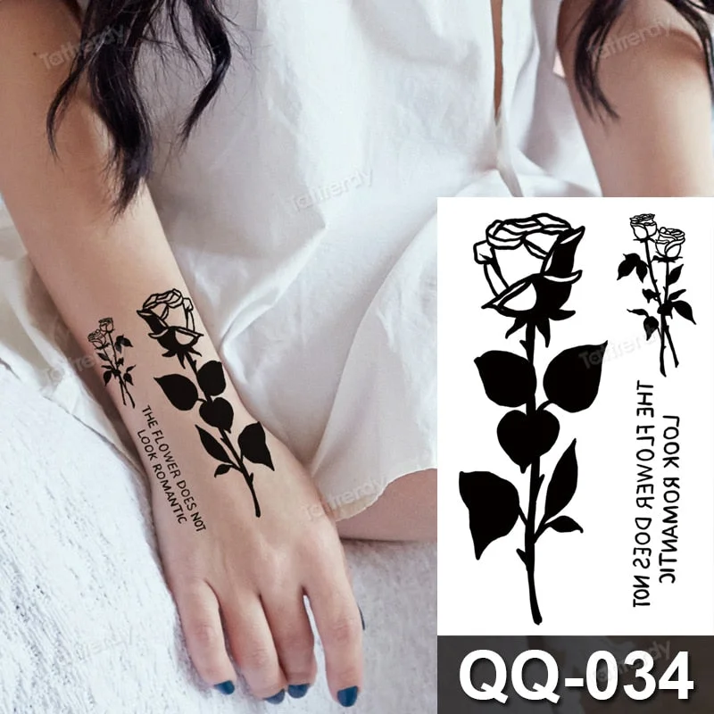 Waterproof Temporary Tattoo Sticker Tiger Lion King Compass Pattern Fake Tatto Flash Tatoo Small Body Art for Kids Women Men