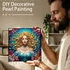 uk.everydayedeals DIY Pearl Painting With Frame - Handmade Self-Adhesive Pearls - Mermaid(25*25cm)