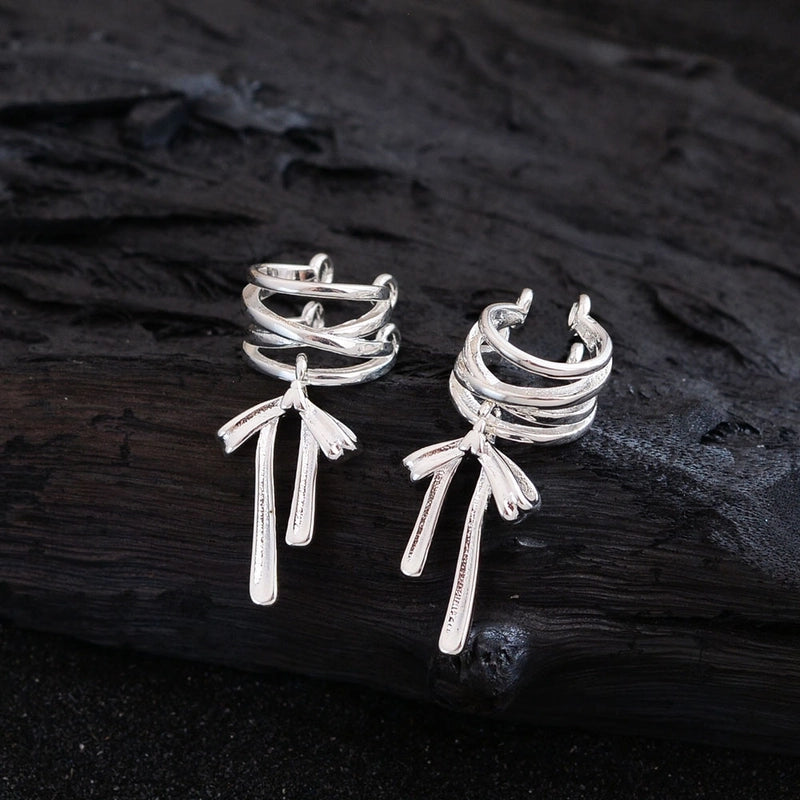 1 Pair Elegant Minimalist Streetwear Bow Knot Copper Drop Earrings