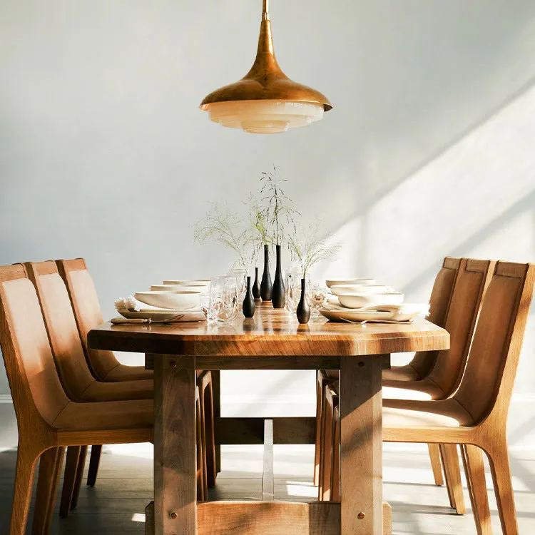 Traditional Vintage Glass Iron 1 - Light Pendant Light For Dining Room