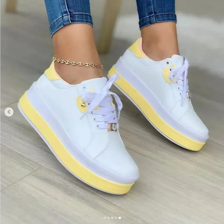 Breakj Breakj 2025 Summer Round Head Four Seasons New Pine Cream Bottom Black And White Double Tie With Casual Sports Women's Single Shoes