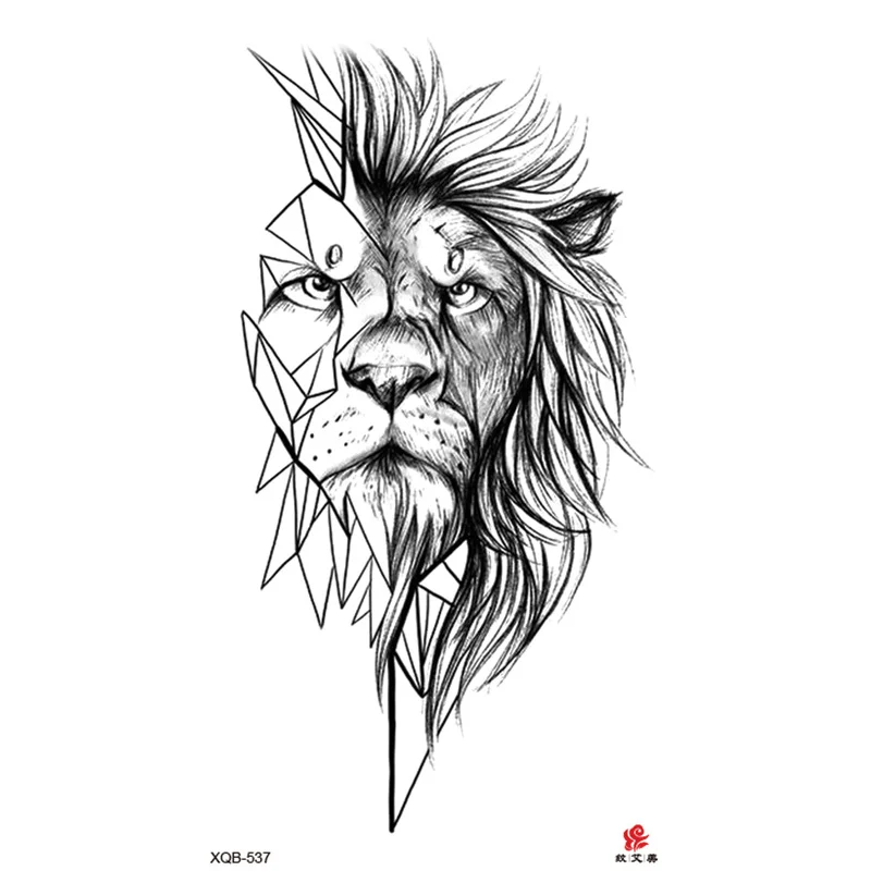 Sdrawing Full Arm Waterproof Tattoo Sticker Totem Animal Skeleton Small Arm Tattoo Sticker