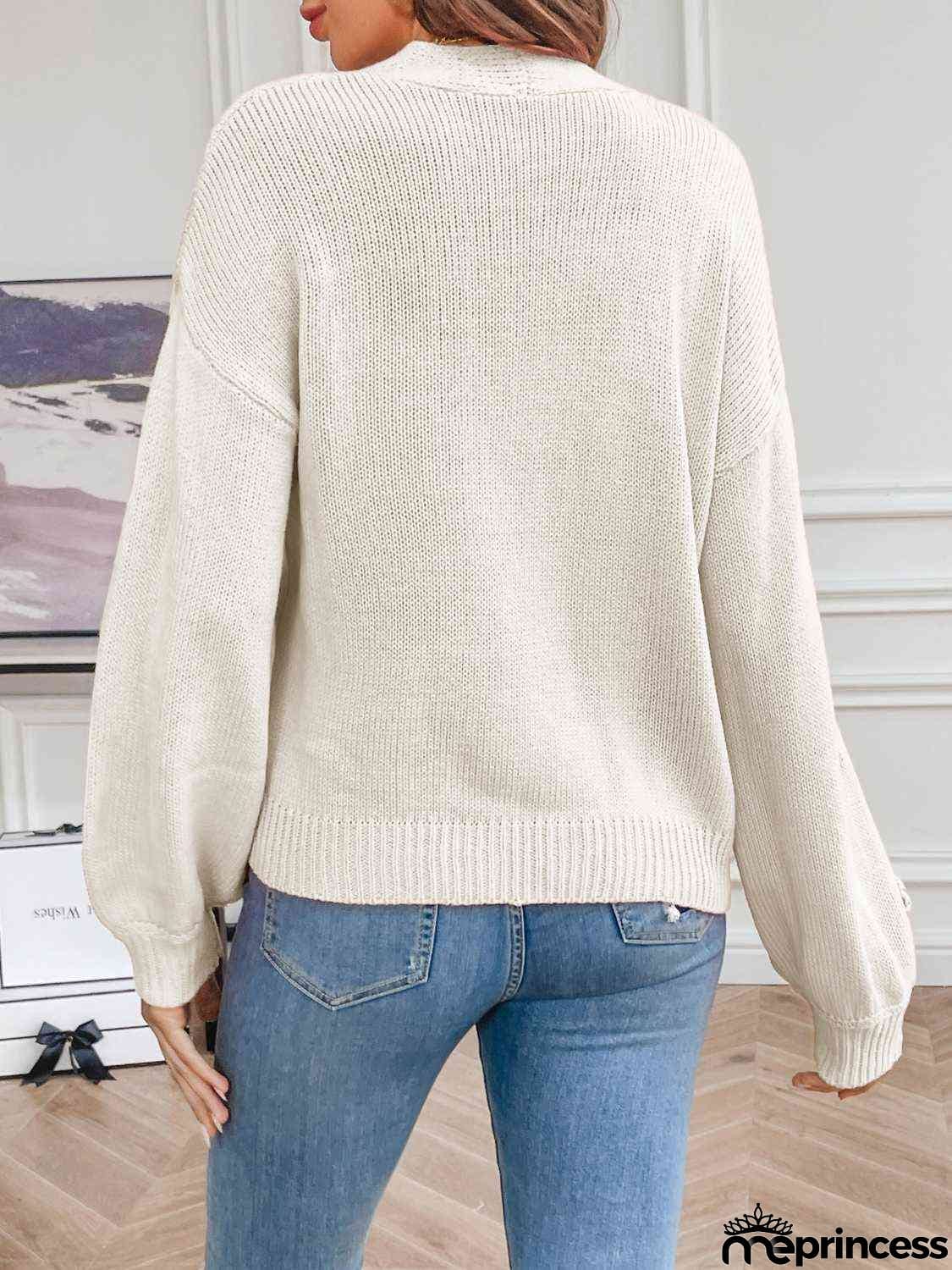 Floral Long Sleeve Open Front Cardigan