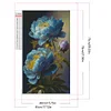 >SALE<5D DIY Full Square Drill Partial AB Drill Diamond Painting Peony Blue 45x75cm