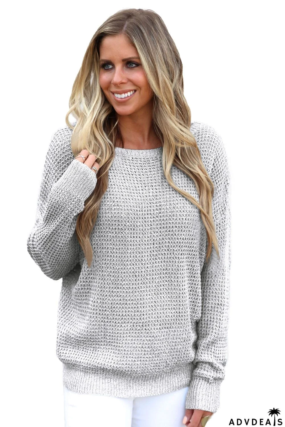 Cross Back Hollow-out Sweater