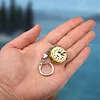 1pc Alloy Fishing Reel Drum Pendant Keychain Fishing Wheel Pendant Angler Gift