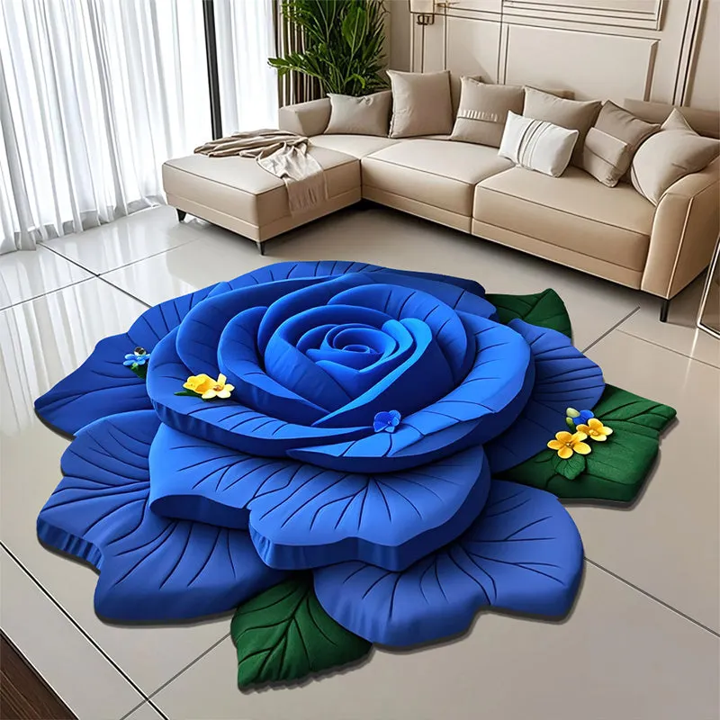Floral Plush & Diatomaceous Earth Floor Mat