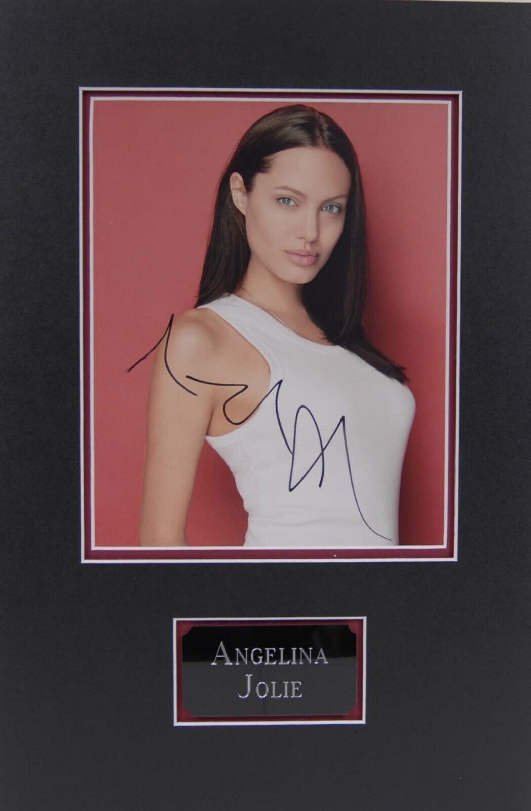 Angelina JOLIE Signed & Mounted 10x8 Photo Poster painting AFTAL COA Lara Croft Tomb Raider