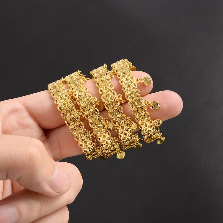 24k Dubai Gold  baby SMALL Bangle Child Bracelet