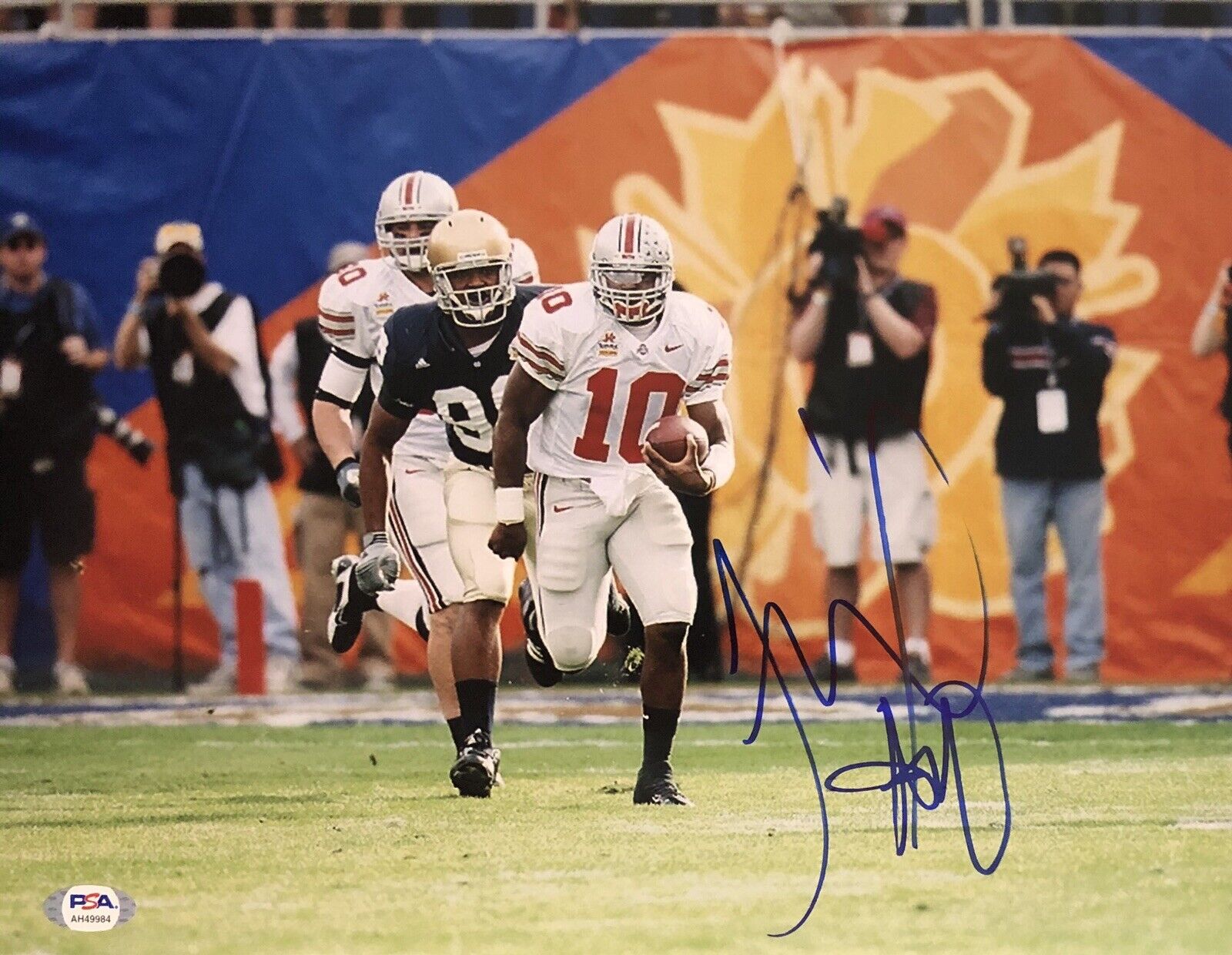 Troy Smith Signed Autographed Ohio State Buckeyes 11x14 Photo Poster painting Heisman Psa/Dna