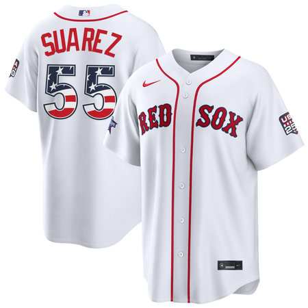 Youth Boston Red Sox #55 Ranger Suarez Nike White 2026 All-Star Edition Stars & Stripes Stadium Jersey