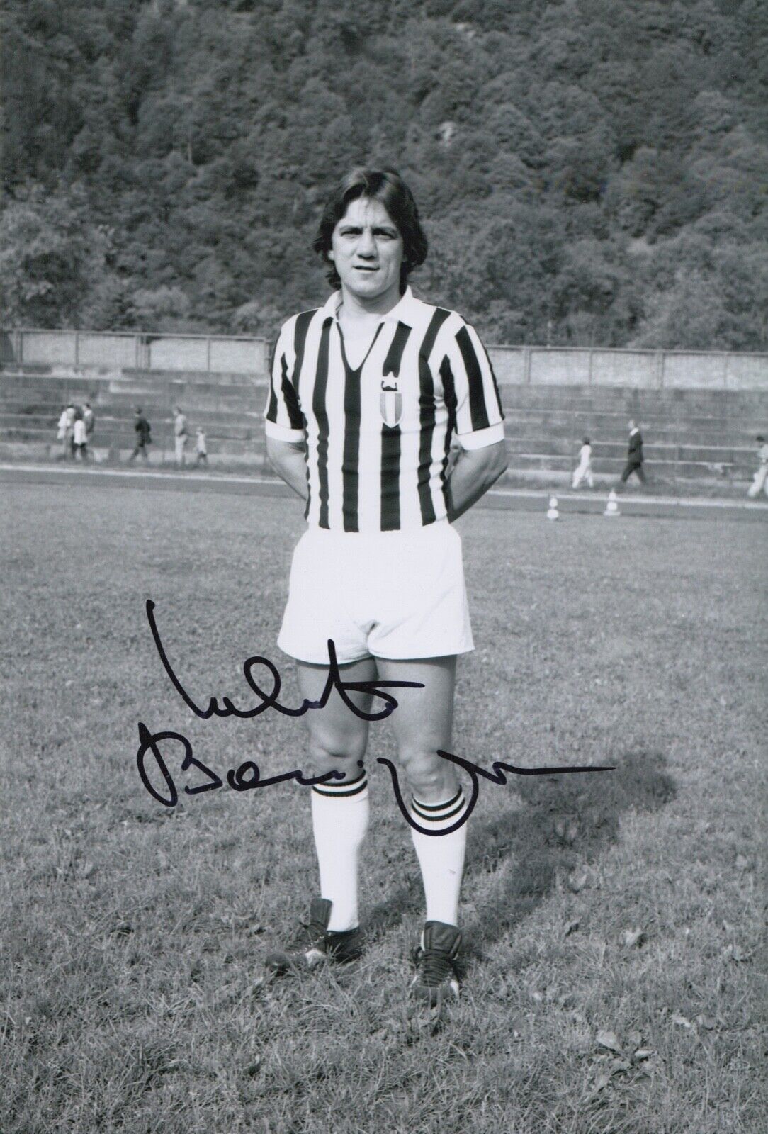 ROBERTO BONINSEGNA HAND SIGNED 12X8 Photo Poster painting JUVENTUS FOOTBALL AUTOGRAPH