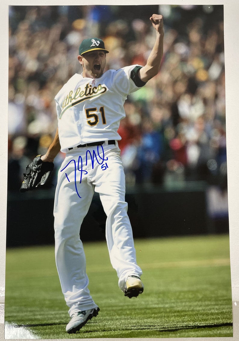 Dallas Braden Signed Autographed Glossy 12x18 Perfect Game