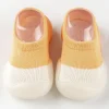 Korean autumn boys and girls baby contrast color soft bottom non-slip not easy to fall off baby toddler shoes socks shoes