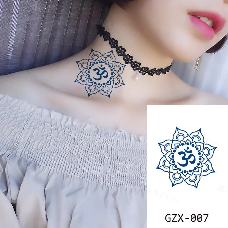 Waterproof Temporary Tattoos Stickers Temporary Tattoo for Women Men Fashion Art Tatoo Sticker Chest Stickers Neck Tattoo Fake