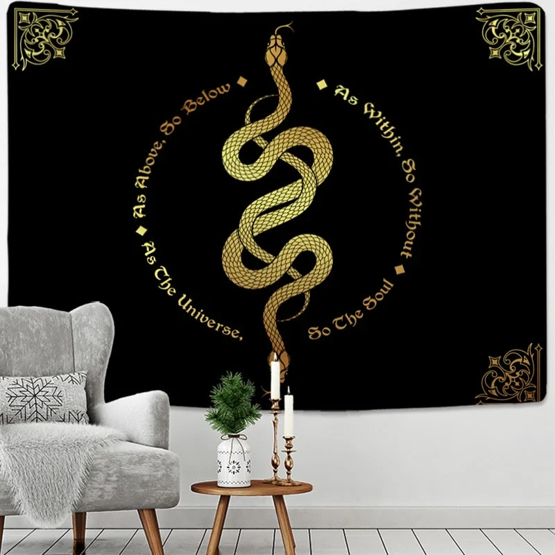 Moon Phase Moth Tapestry Wall Hanging Bohemian Style Witchcraft Psychedelic Dark Universe Living Room Home Decor