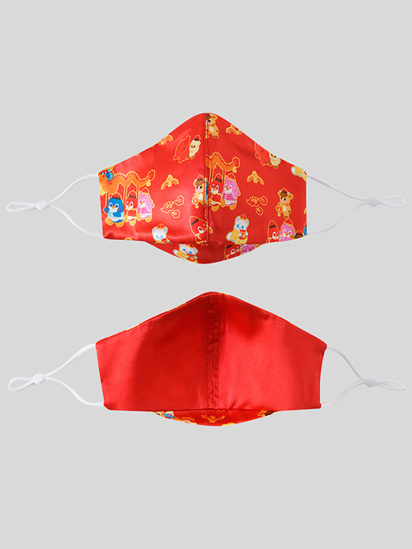 Silk Face Covering Children's Cartoon Pattern Style REAL SILK LIFE