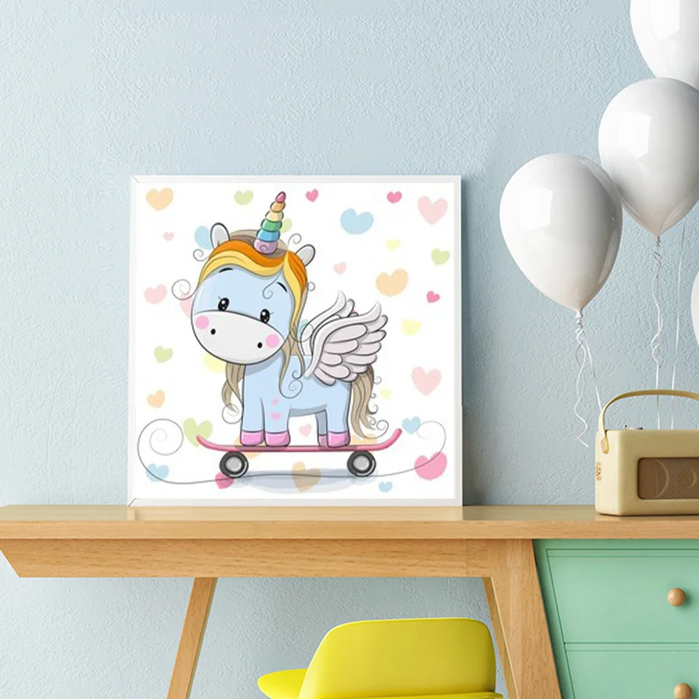 Full Round Diamond Painting 30*30cm - Unicorn