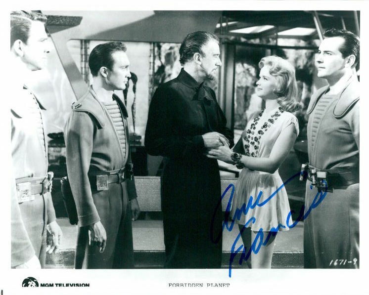 Anne Francis (Forbidden Planet) signed 8x10 Photo Poster painting