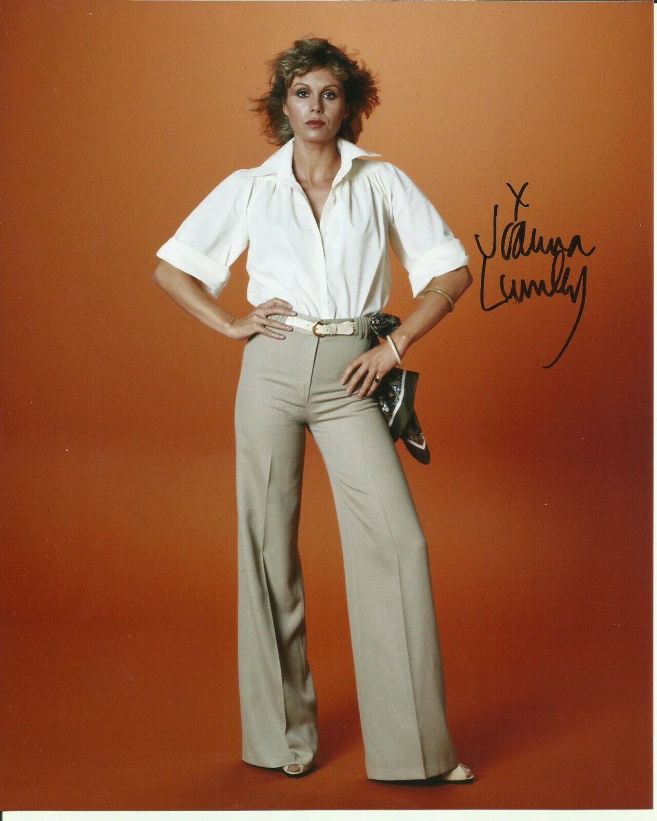 JOANNA LUMLEY SIGNED YOUNG SEXY Photo Poster painting UACC REG 242 (13)