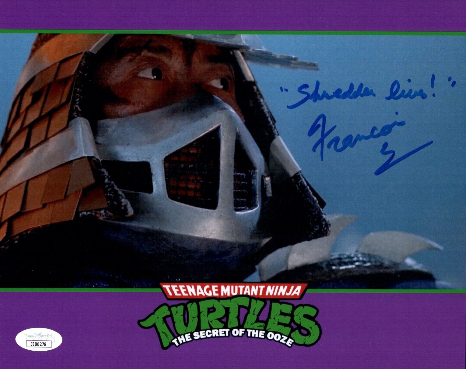 FRANCOIS CHAU Signed SHREDDER TEENAGE MUTANT NINJA TURTLES 8x10 Photo Poster painting JSA COA