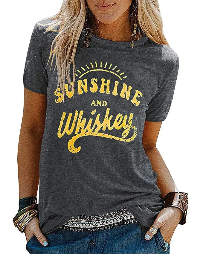 SUNSHINE AND WHISKEY Short Sleeves T-shirt