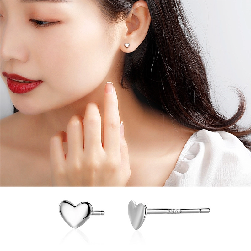 1 Pair 925 Sterling Silver Four Leaf Clover Star Lightning Ear Studs