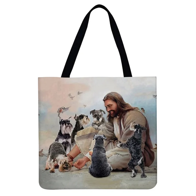 Jesus And Dog - Linen Tote Bag
