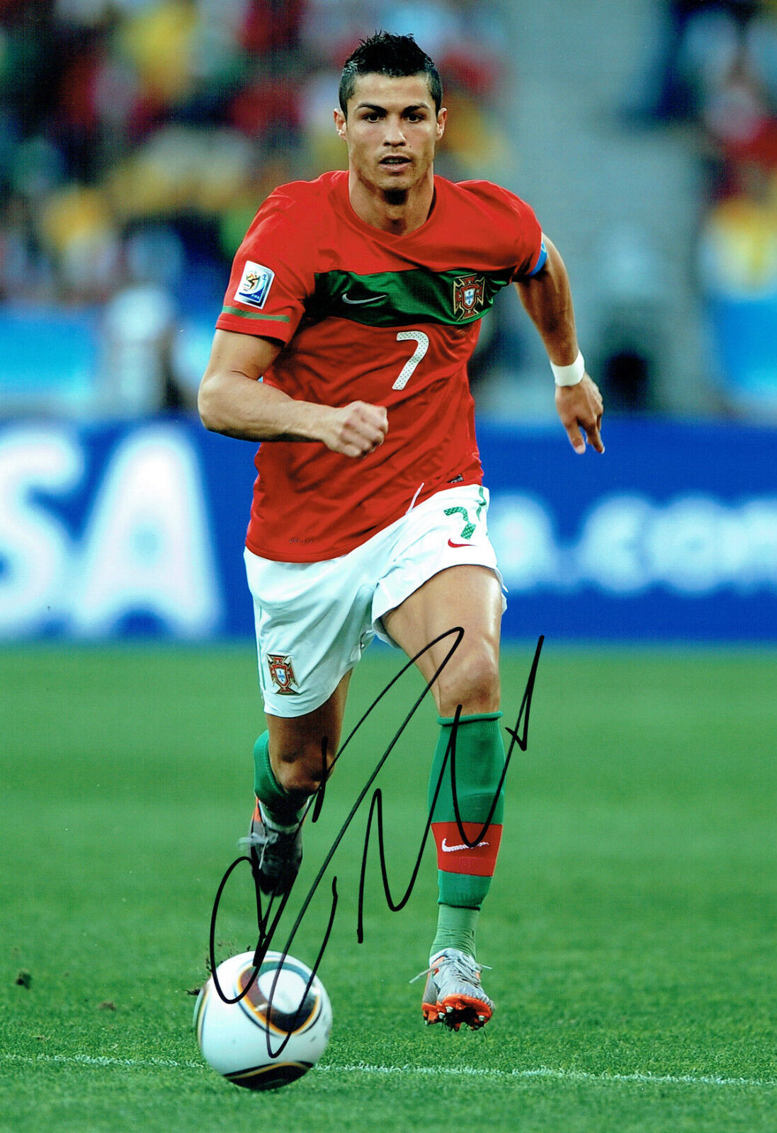 Cristiano RONALDO Signed Autograph PORTUGAL Legend RARE 16x11 Photo Poster painting AFTAL COA