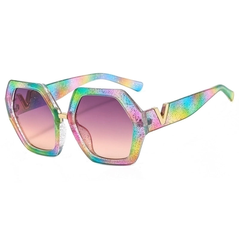 Retro Geometric Pc Polygon Full Frame Women’s Sunglasses