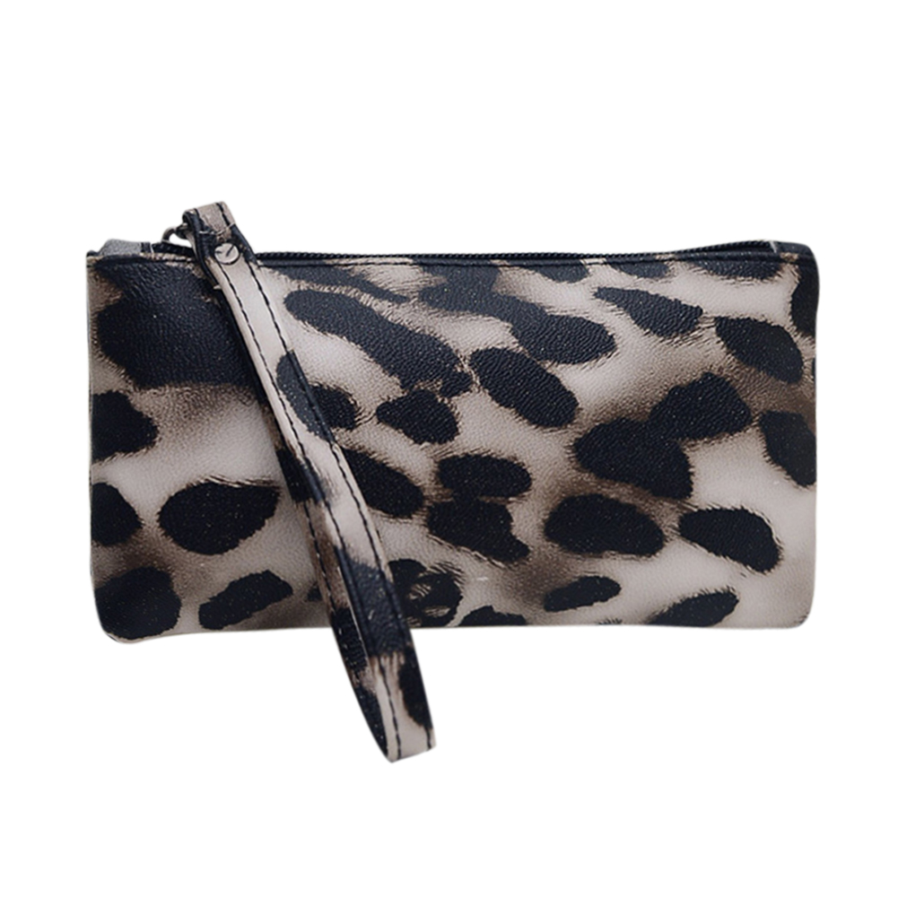 

Vintage Pu Clutch Leopard Printed Women Handbag Coin Purse Zipper Wallet, 501 Original