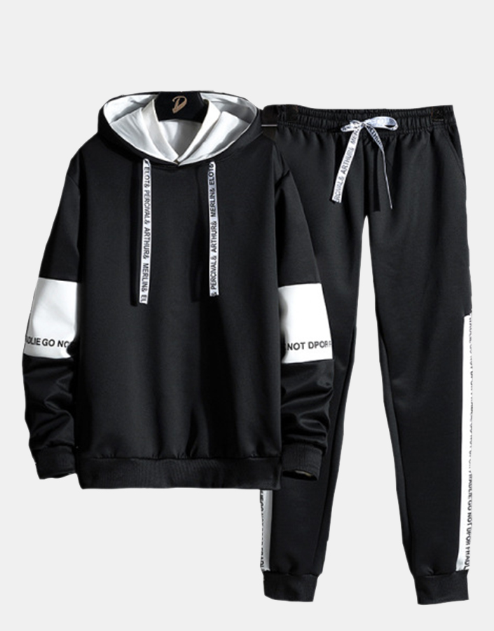 Winter Hoodie Sets Men Tracksuit Streetwear 2 Piece Set