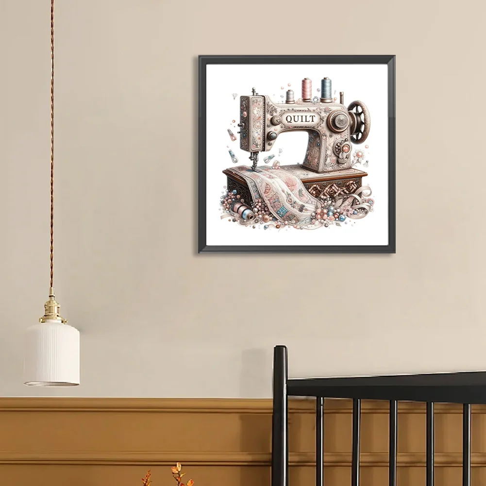 Diamond Painting - Full Round Drill - Sewing Machine(Canvas|40*40cm)